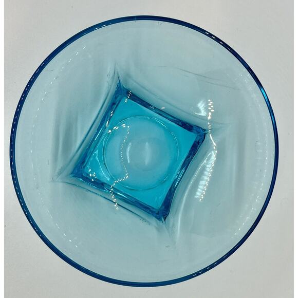 Vintage Hazel Atlas Glass Candy Dish Bowl Capri Blue Round - Picture 2 of 3